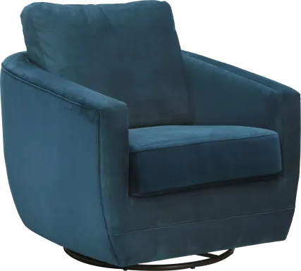Nursery Eufemia Teal Swivel Glider