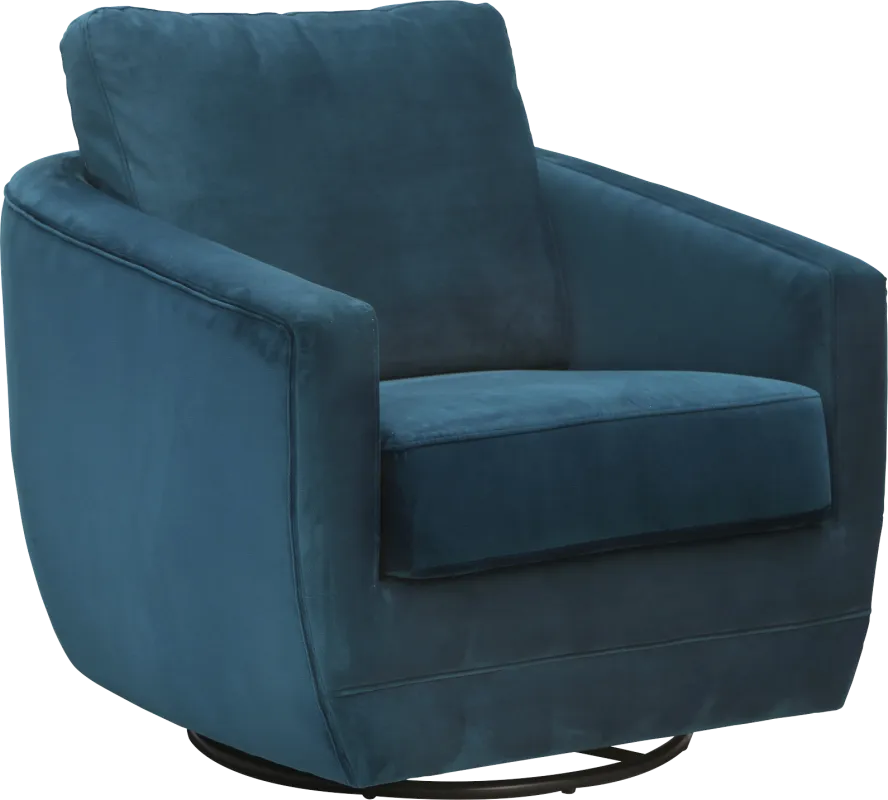 Nursery Eufemia Teal Swivel Glider