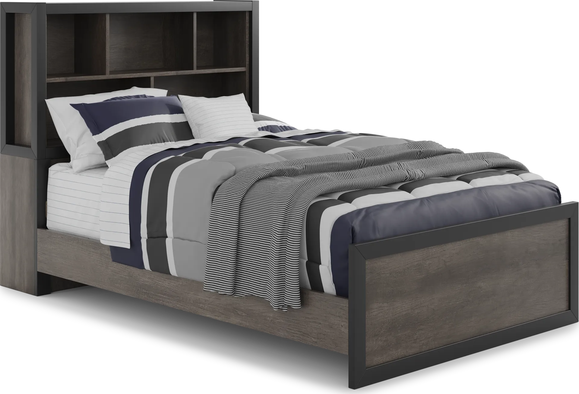 Kids Colefax Avenue Dark Gray Full Bookcase Bed - Image 2