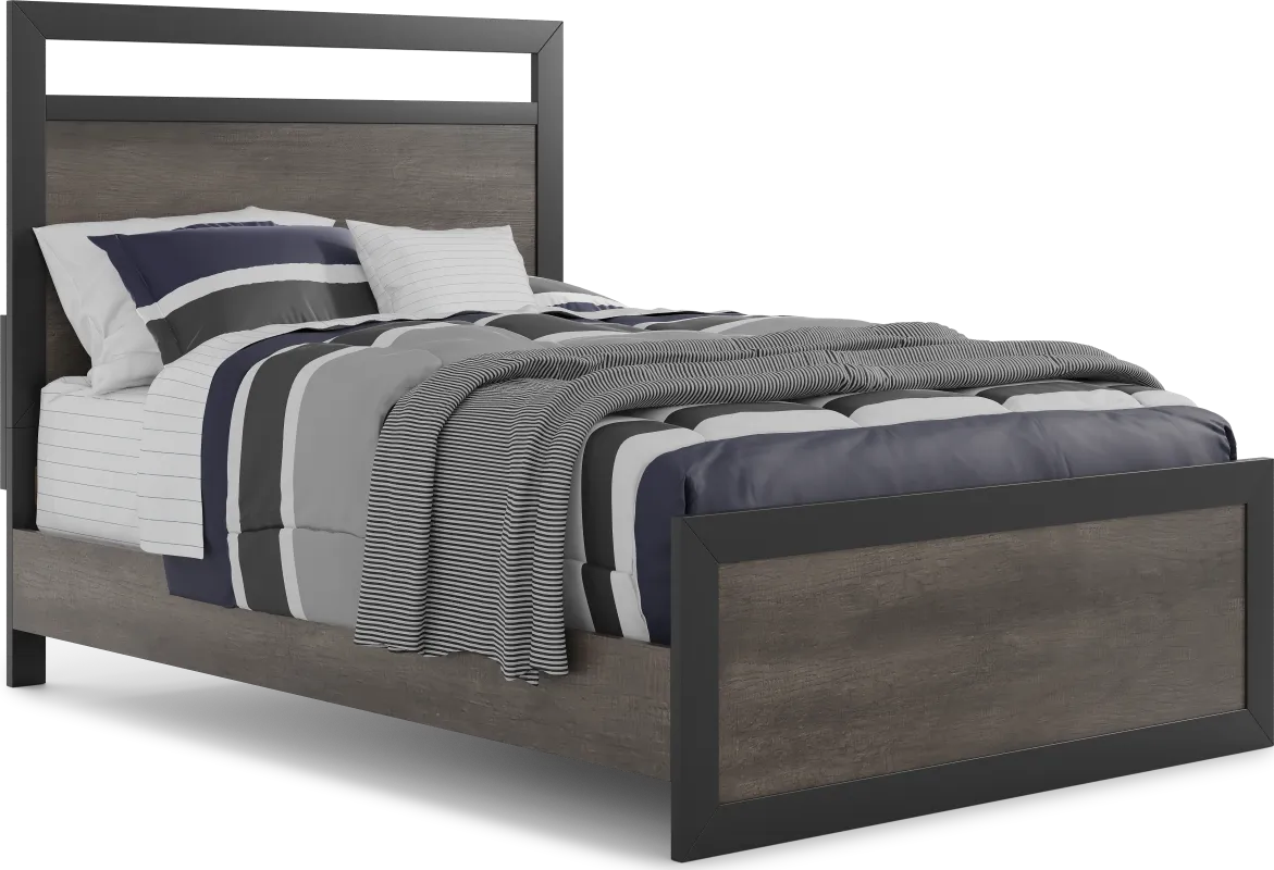 Kids Colefax Avenue Dark Gray Full Panel Bed