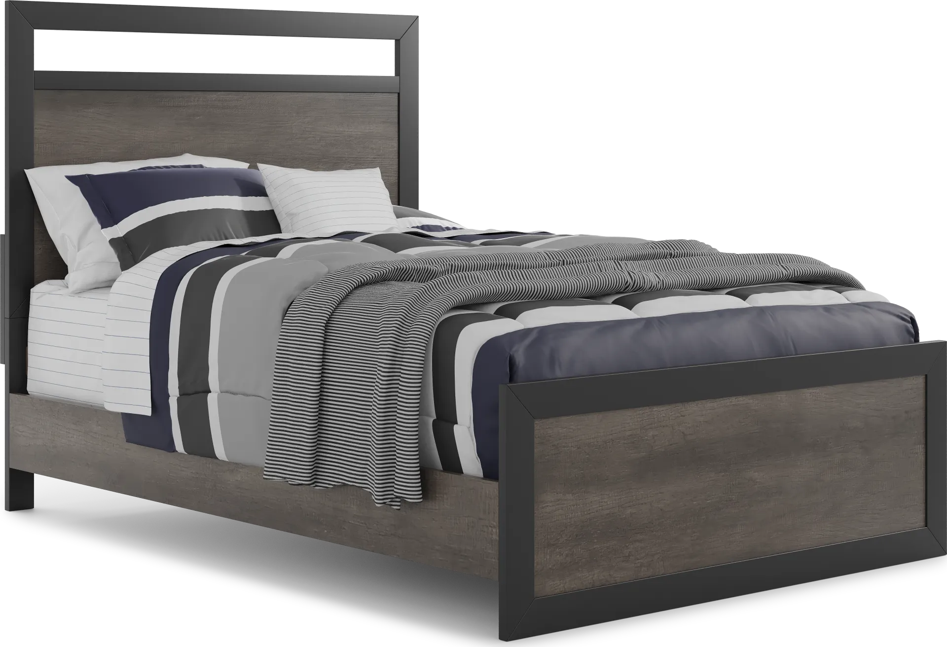Kids Colefax Avenue Dark Gray Full Panel Bed - Image 2