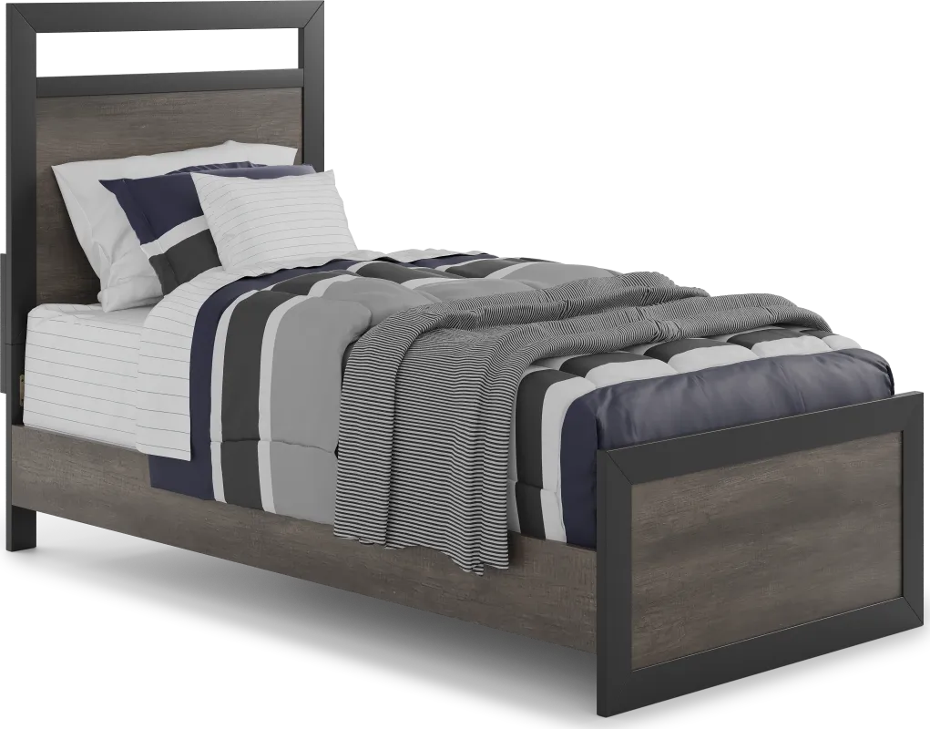 Kids Colefax Avenue Dark Gray Twin Panel Bed