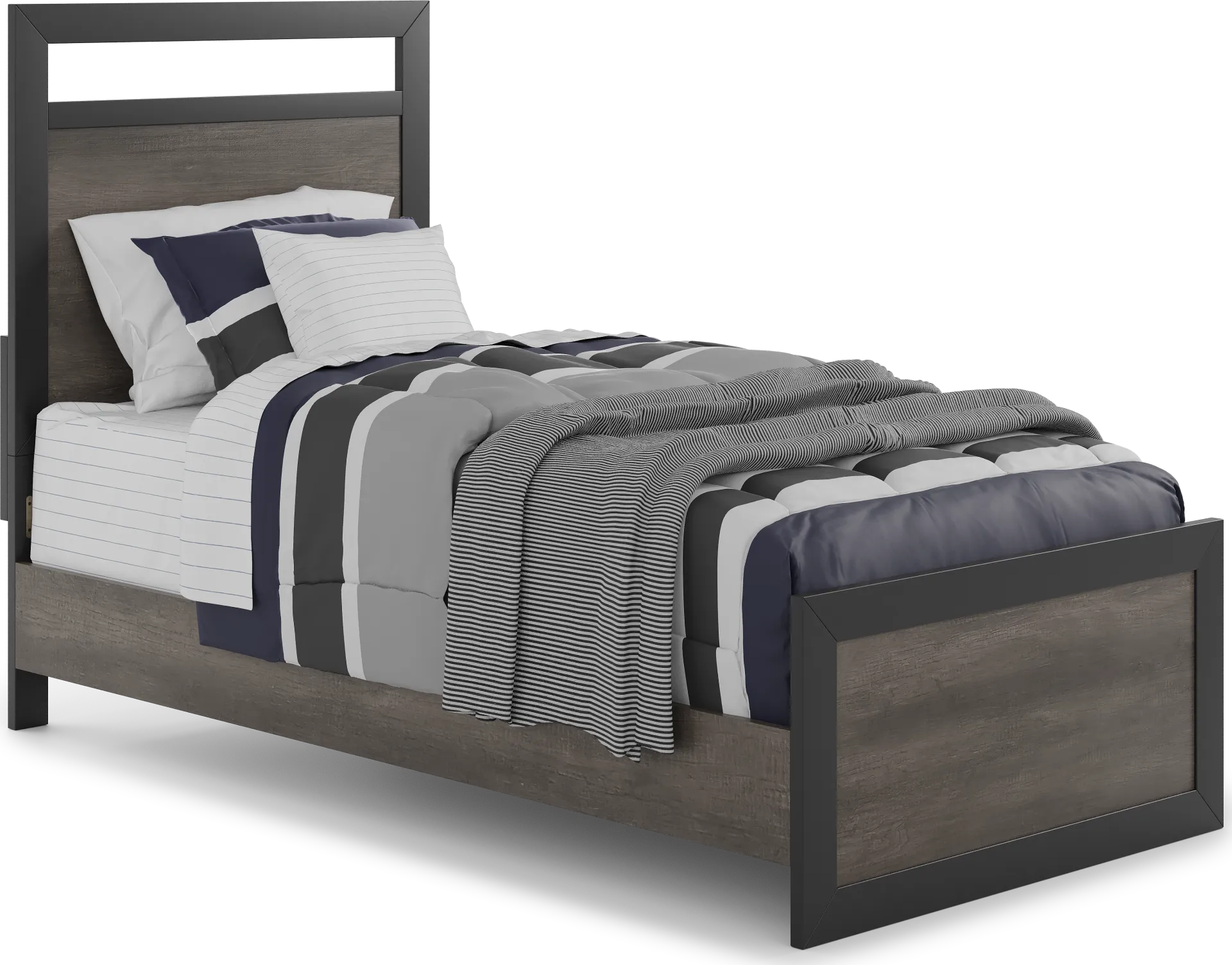 Kids Colefax Avenue Dark Gray Twin Panel Bed - Image 2