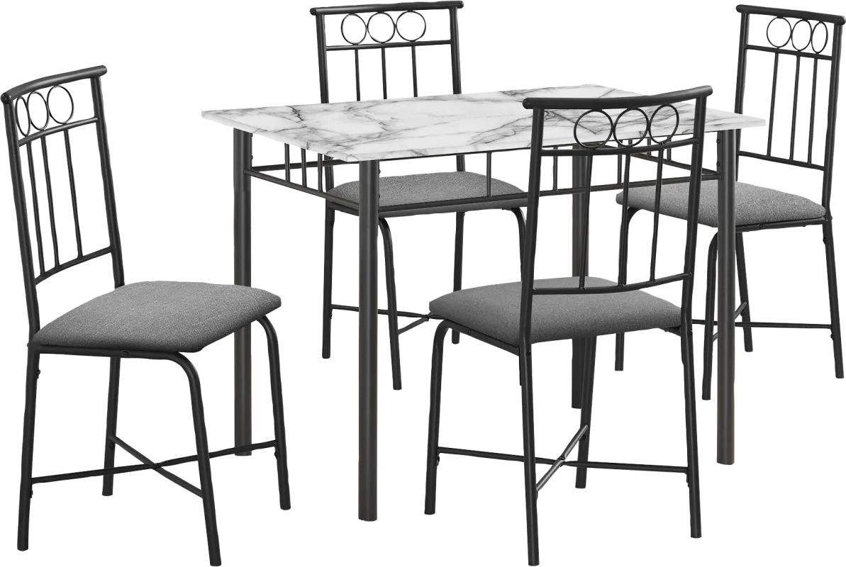 Daveitta Gray Dining Table Set