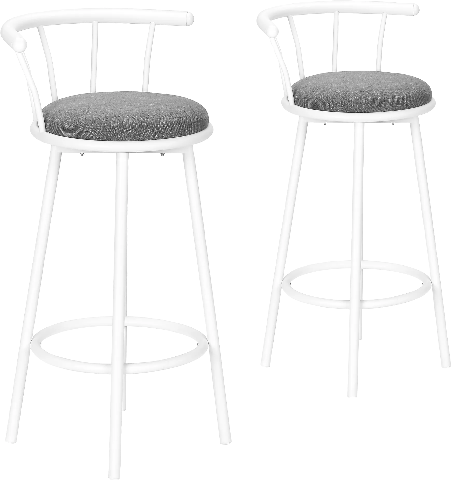 Sesslie Gray Swivel Barstool, Set of 2 - Thumbnail - Image 1