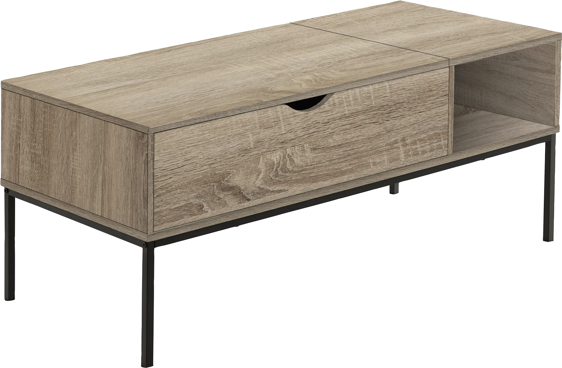 Woodglynn Taupe Lift Top Cocktail Table - Thumbnail - Image 1