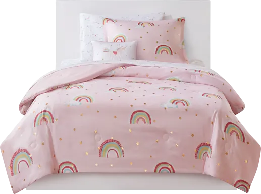 Leebaum Pink Full Comforter Set