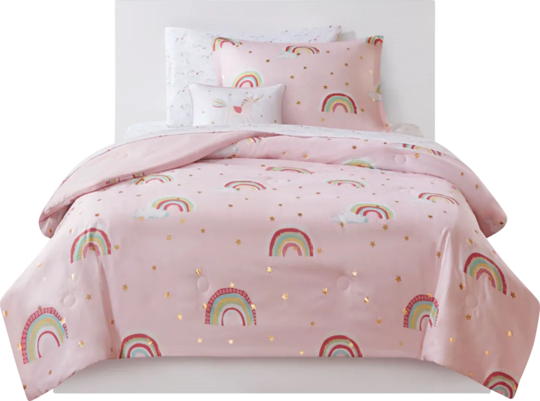 Leebaum Pink Full Comforter Set