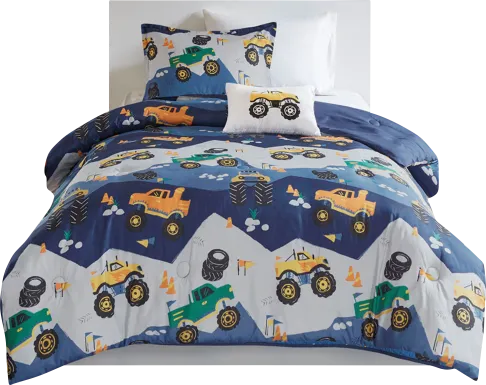 Raoul Blue Twin Comforter Set