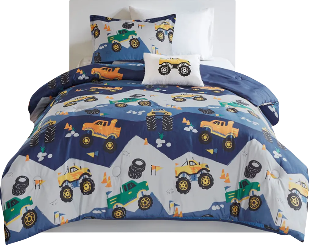 Raoul Blue Twin Comforter Set