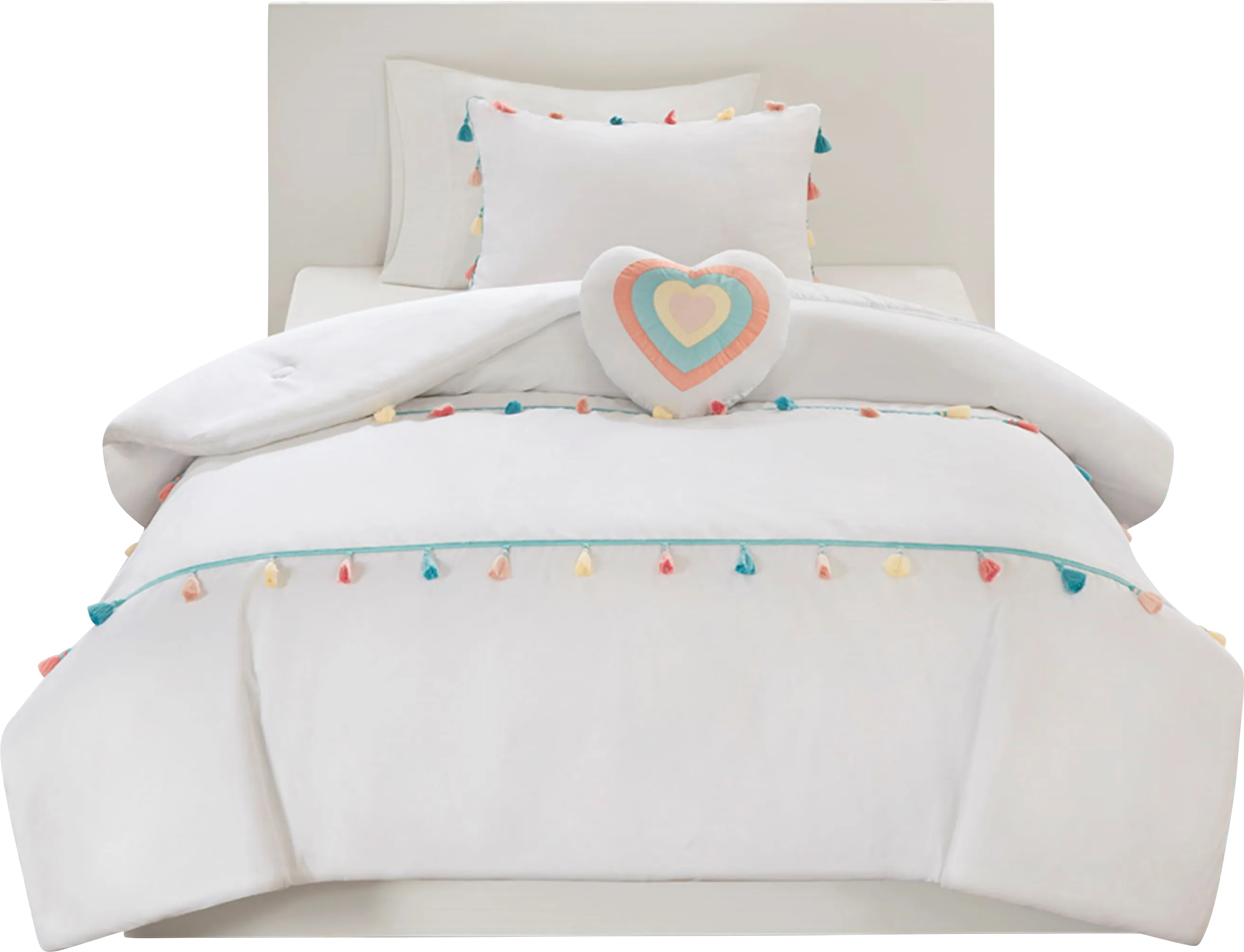 Zeii White Twin Comforter Set - Thumbnail - Image 1
