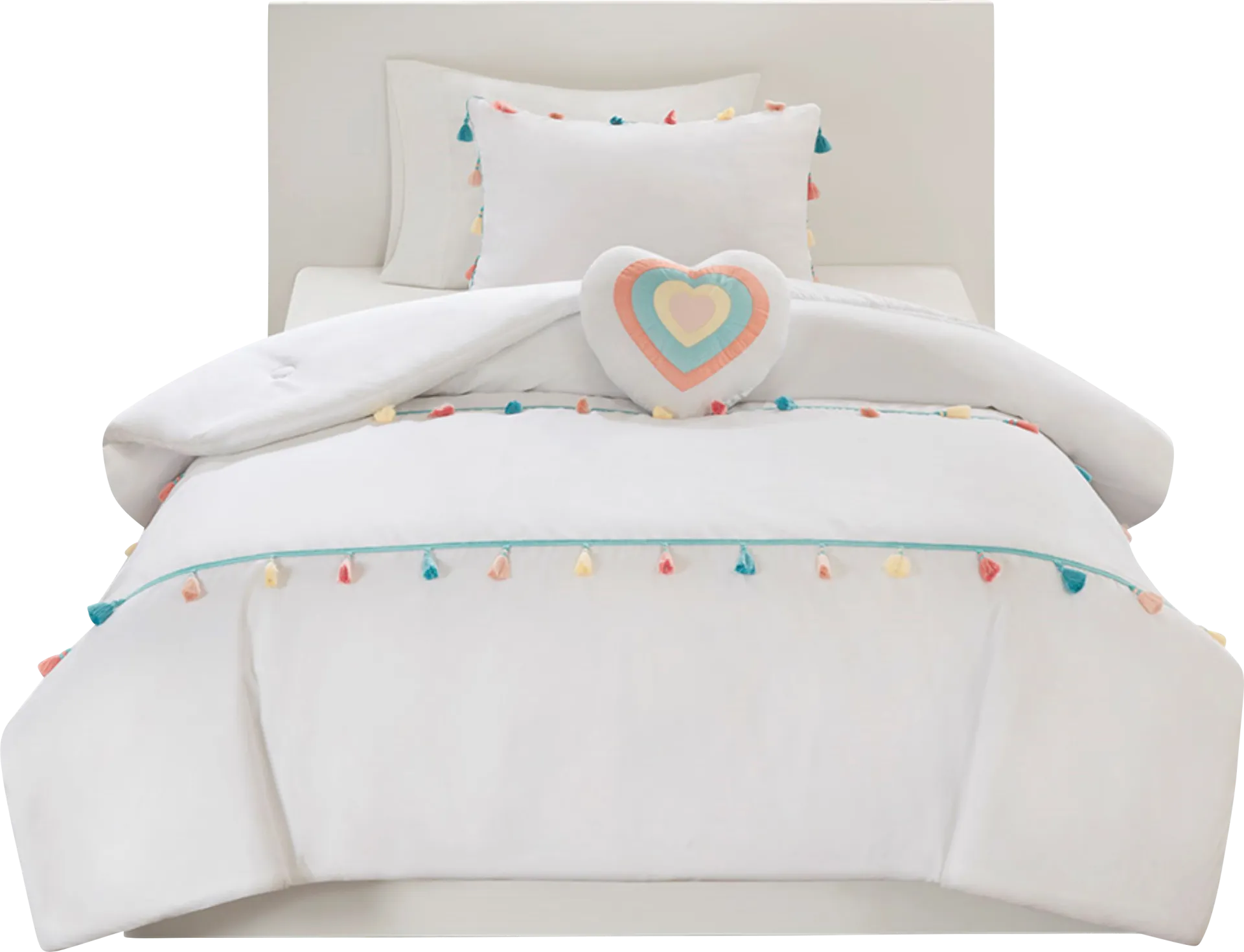 Zeii White Twin Comforter Set - Image 1
