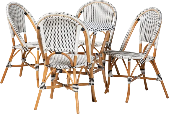 Outdoor Nalina Elle II White 5 Pc Dining Set