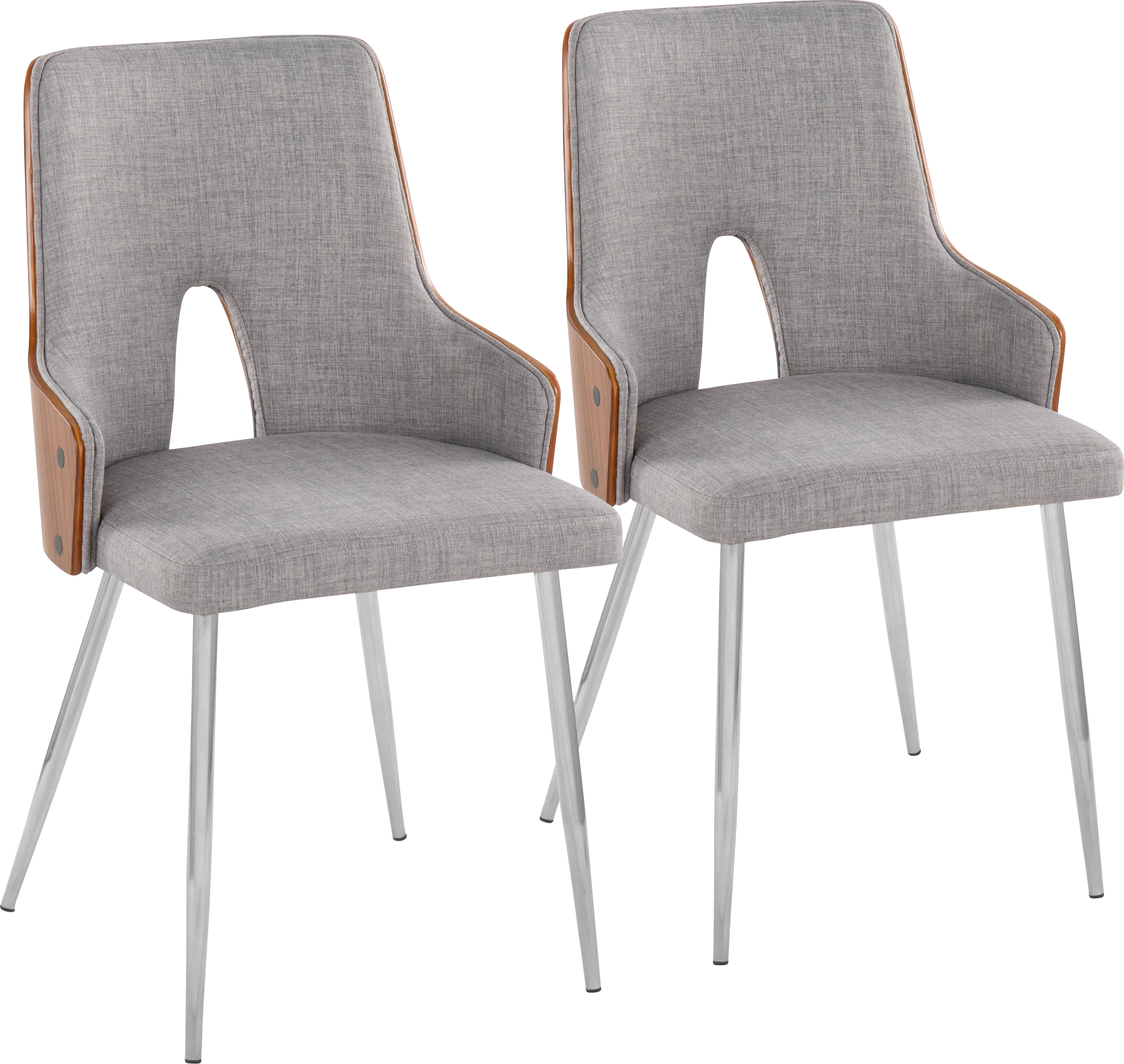 Zennia IV Gray Dining Chair, Set of 2