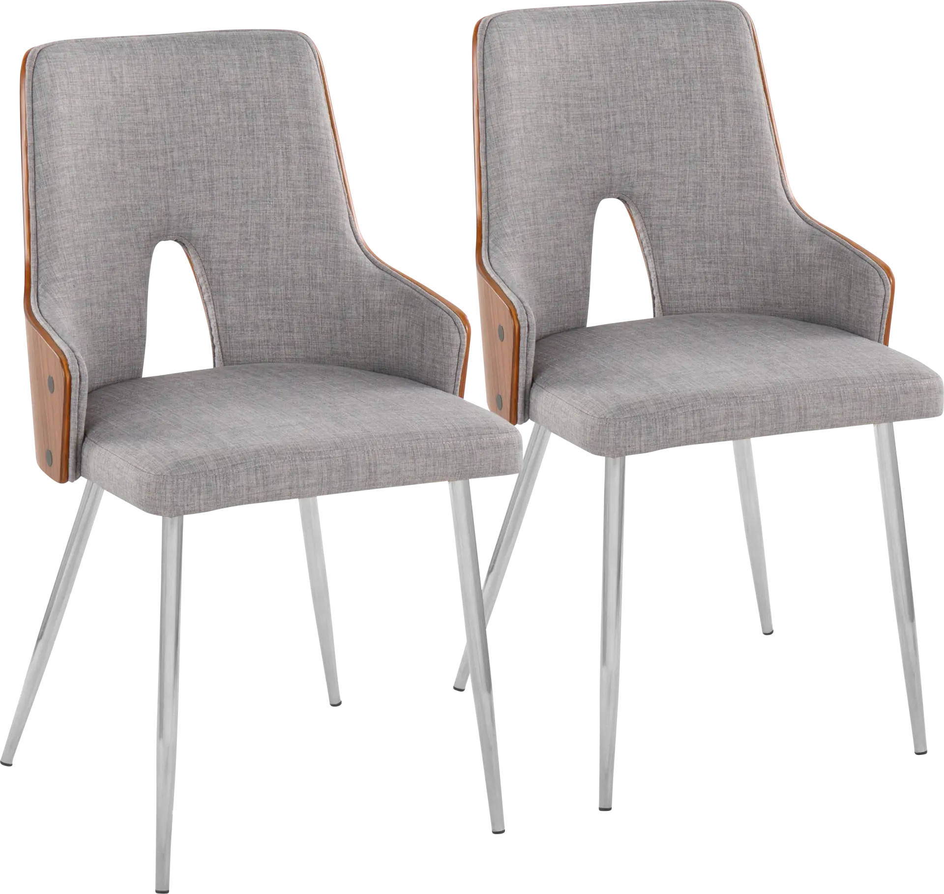Zennia IV Gray Dining Chair, Set of 2