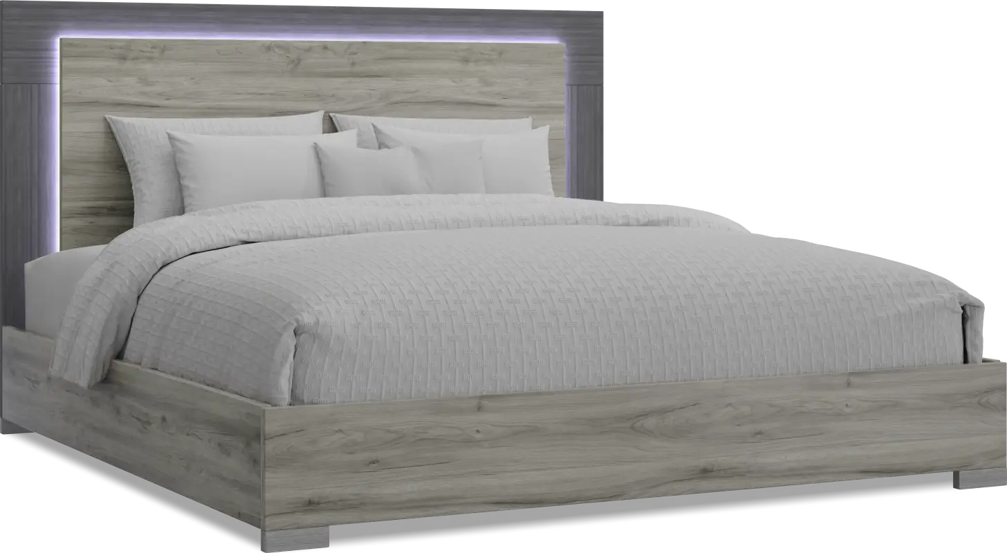 Park Slope Gray 3 Pc King Panel Bed