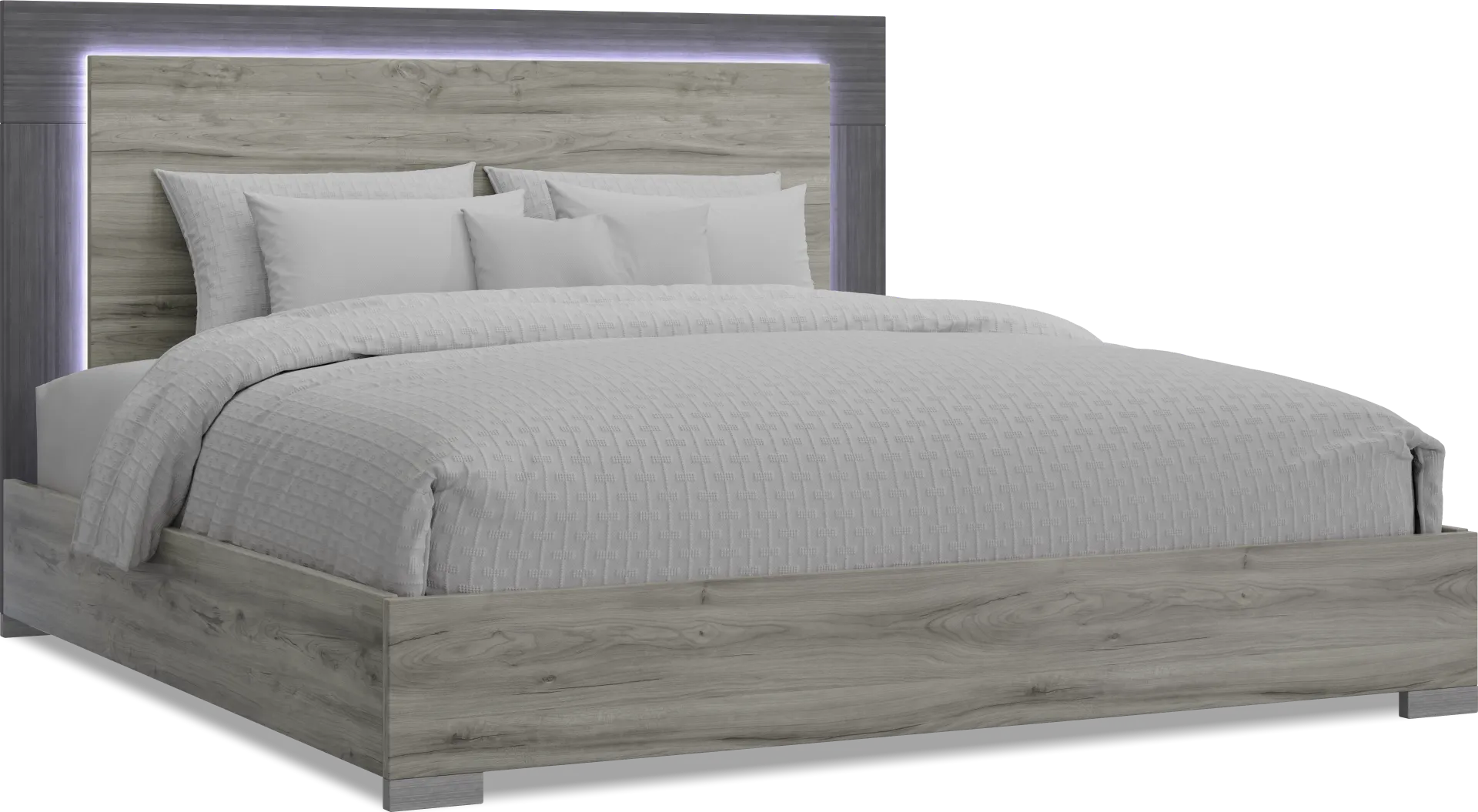 Park Slope Gray 3 Pc King Panel Bed - Image 2