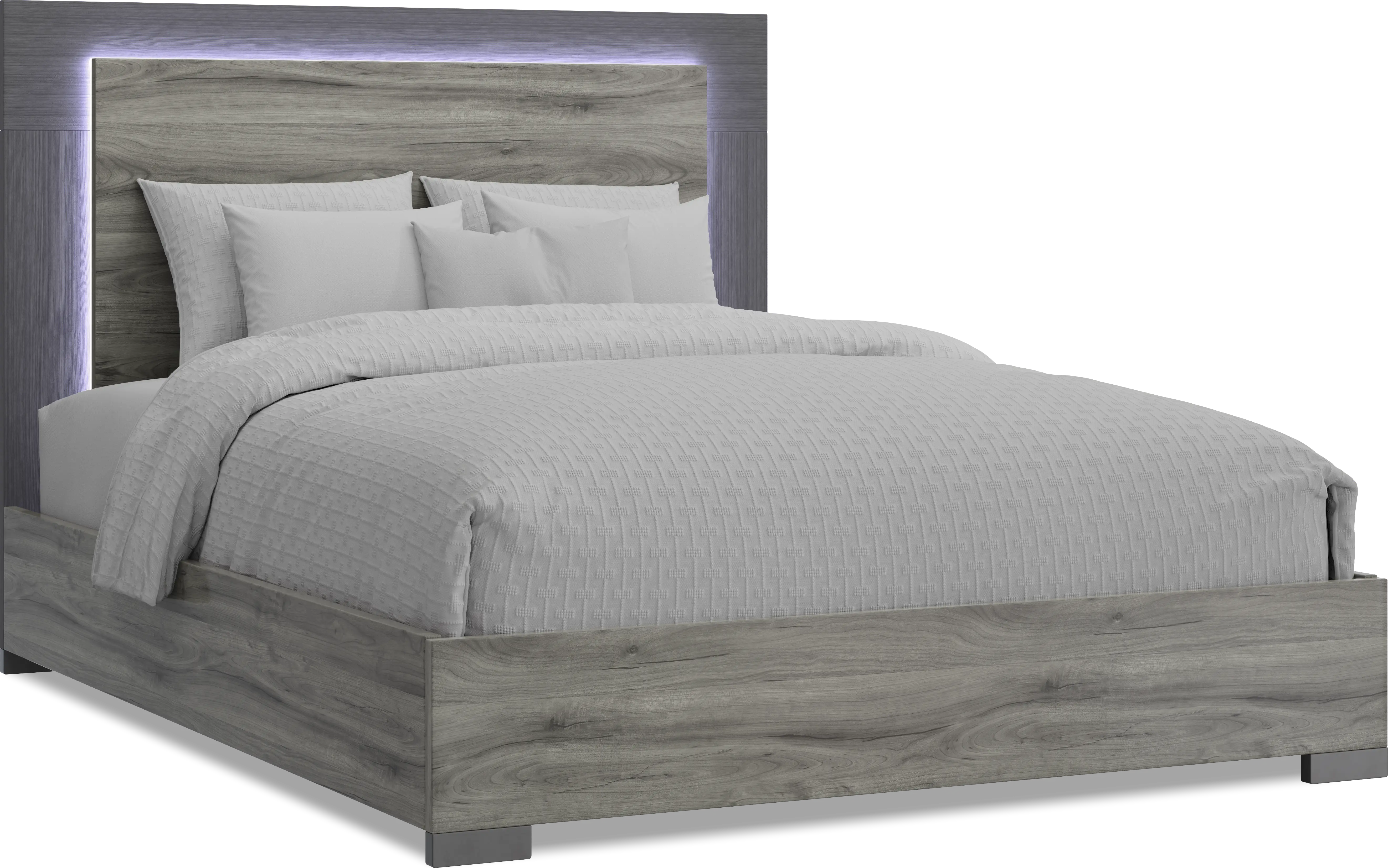 Park Slope Gray 5 Pc Queen Panel Bedroom - Thumbnail - Image 2