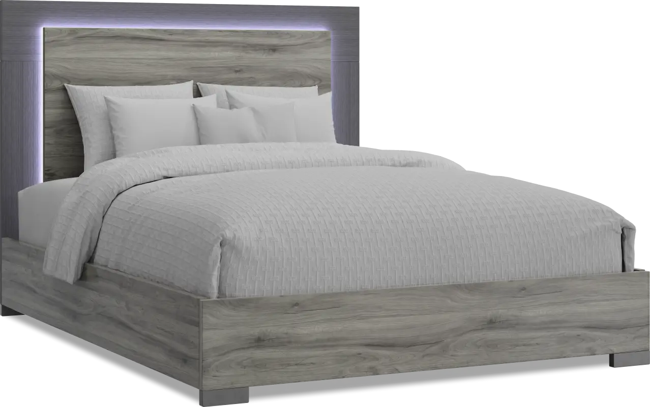 Park Slope Gray 3 Pc Queen Panel Bed