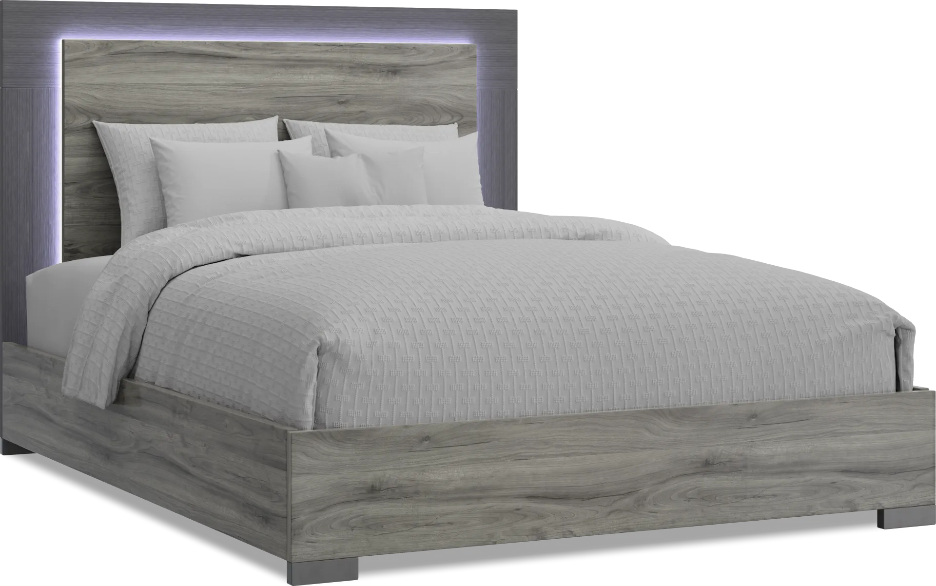 Park Slope Gray 3 Pc Queen Panel Bed - Image 2
