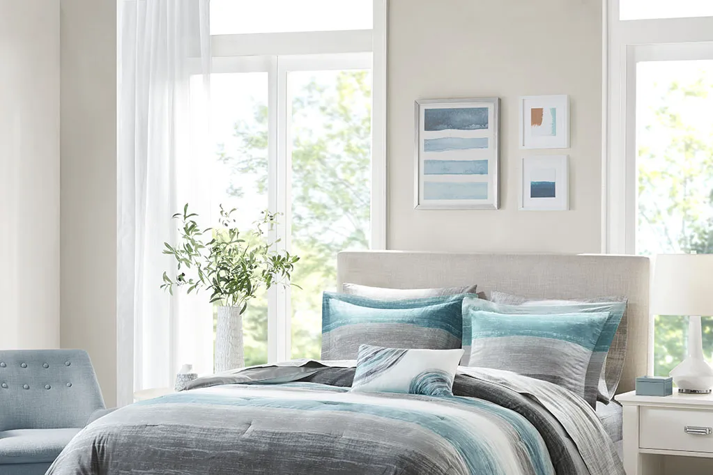 Paysee Blue 9 Pc California King Comforter Set