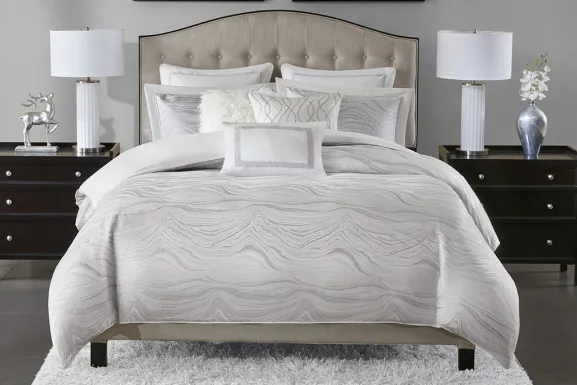 Porteous White 9 Pc King Comforter Set
