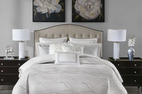 Porteous White 9 Pc King Comforter Set