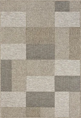 Ahedho Tan 5' x 7' Indoor/Outdoor Rug
