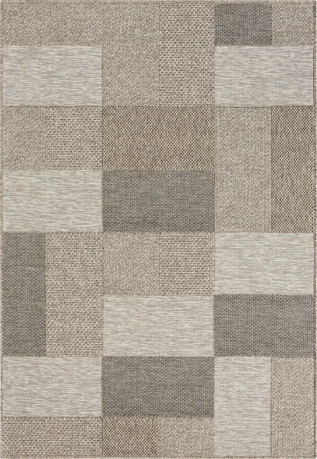 Ahedho Tan 5' x 7' Indoor/Outdoor Rug - Image 1
