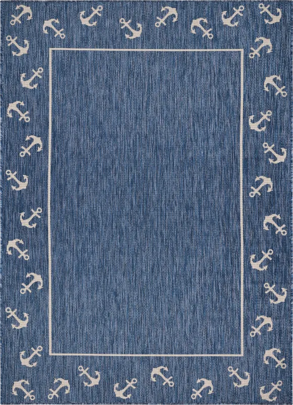 Oyufi Blue 5'3 x 7' Indoor/Outdoor Rug