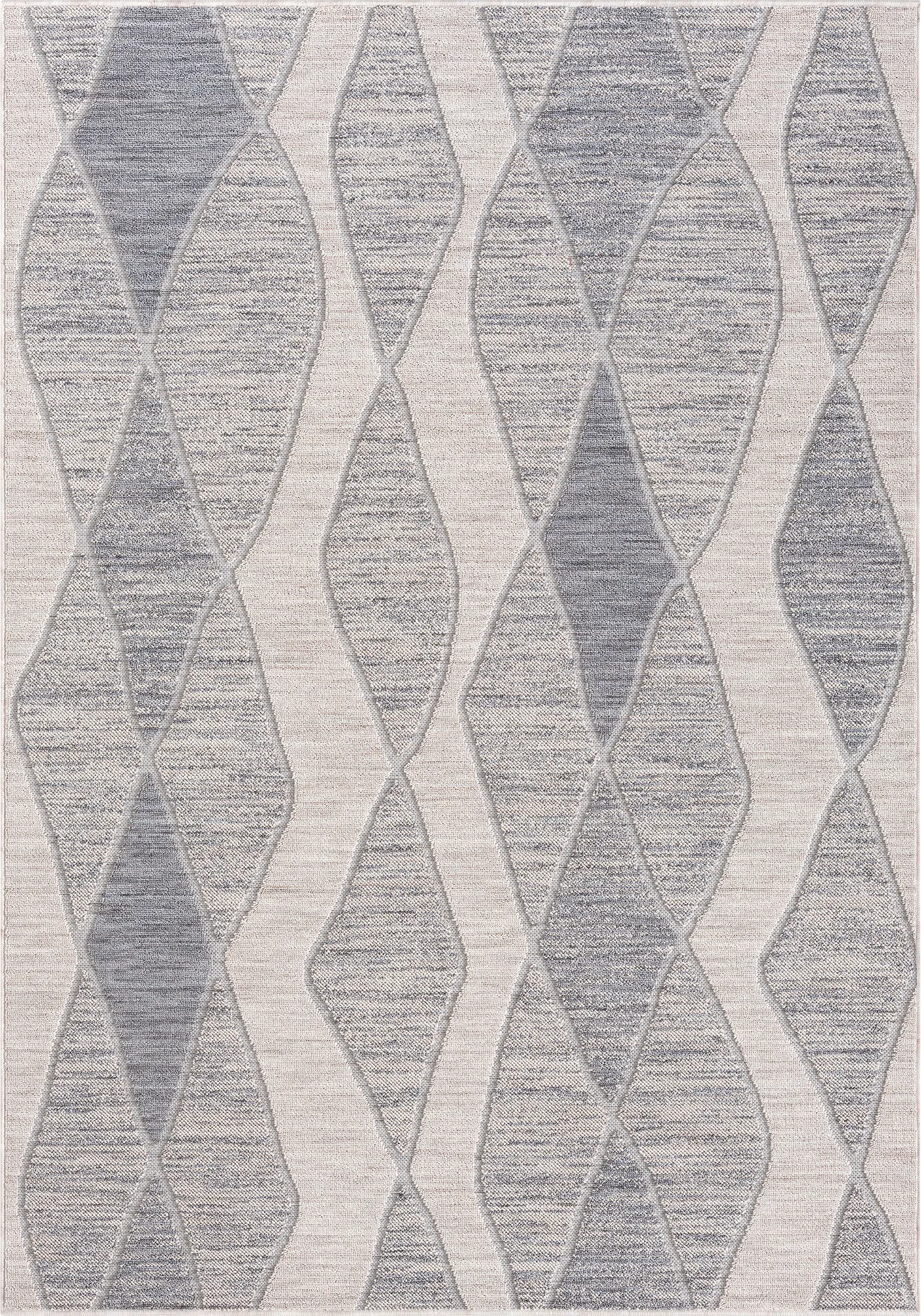 Boyale Blue 7'10 x 9'10 Indoor/Outdoor Rug - Image 1