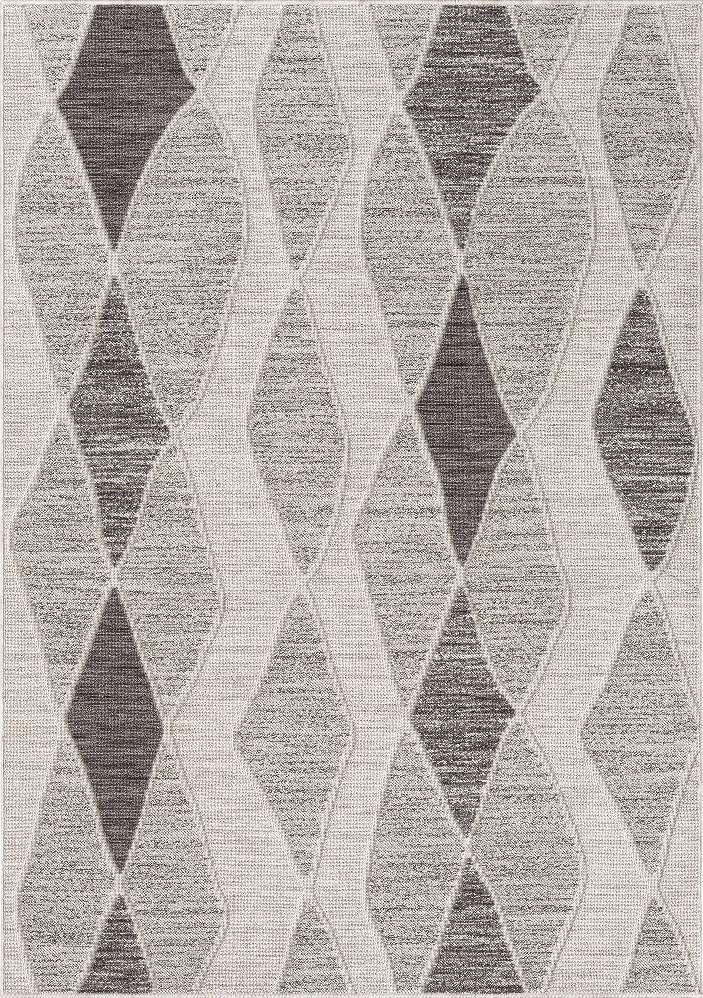 Boyale Gray 5' x 7' Indoor/Outdoor Rug - Thumbnail - Image 1