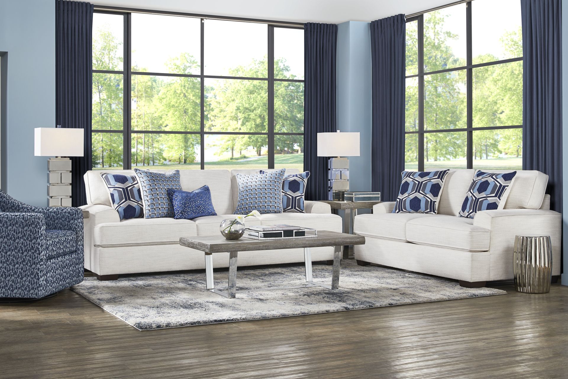 Hutchinson Cream 7 Pc Living Room - Image 2