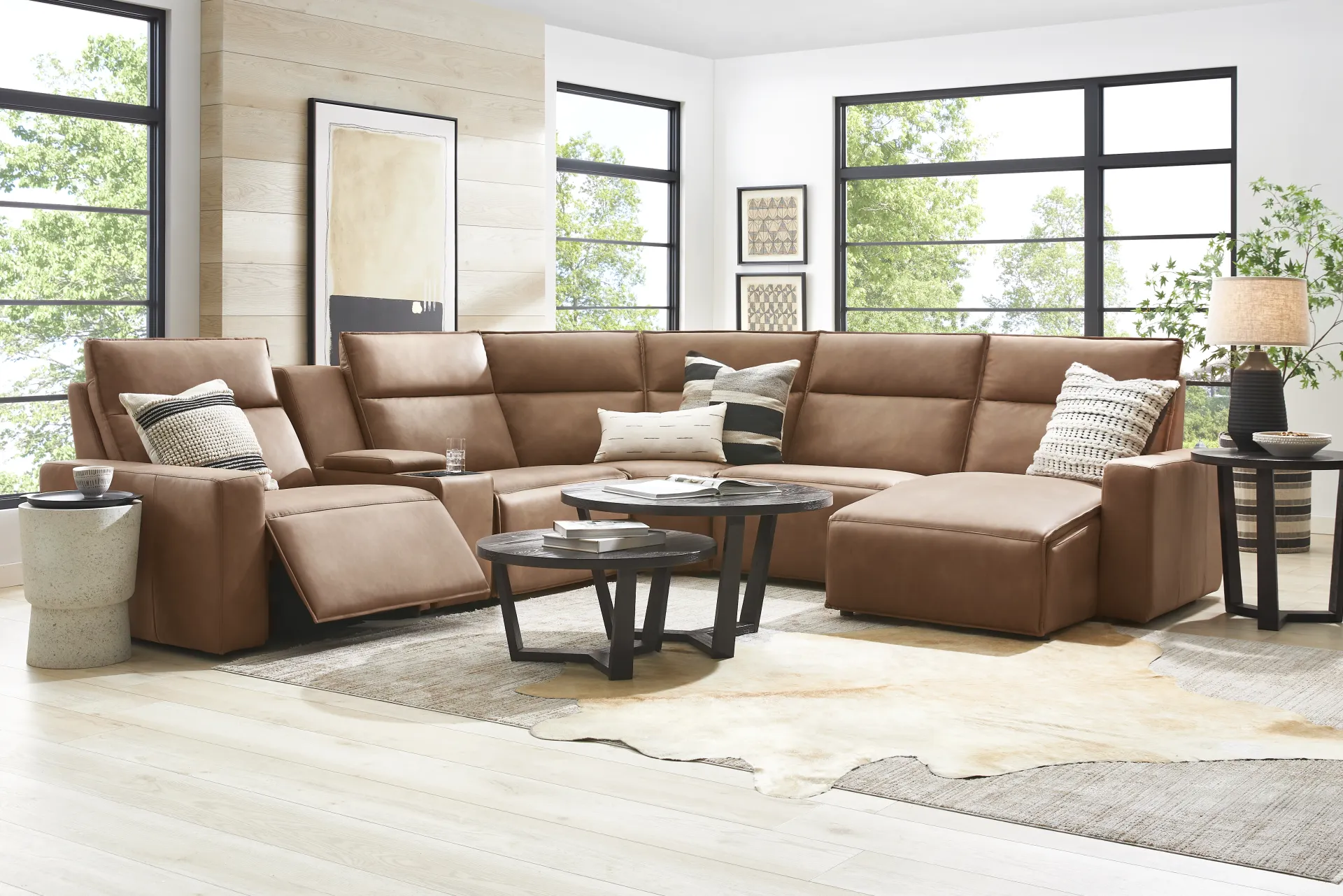 Saddle 6 Pc Dual Power Reclining ModularTwo - Image 1