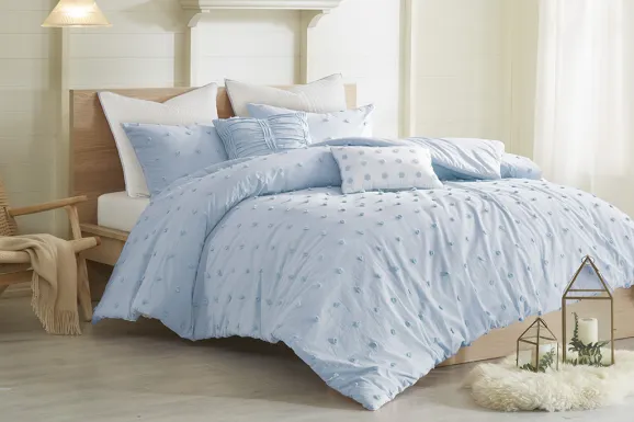 Stroelitz Blue 7 Pc King/California King Duvet Set