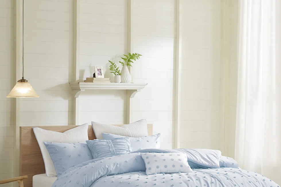Stroelitz Blue 7 Pc Full/Queen Duvet Set - Image 1