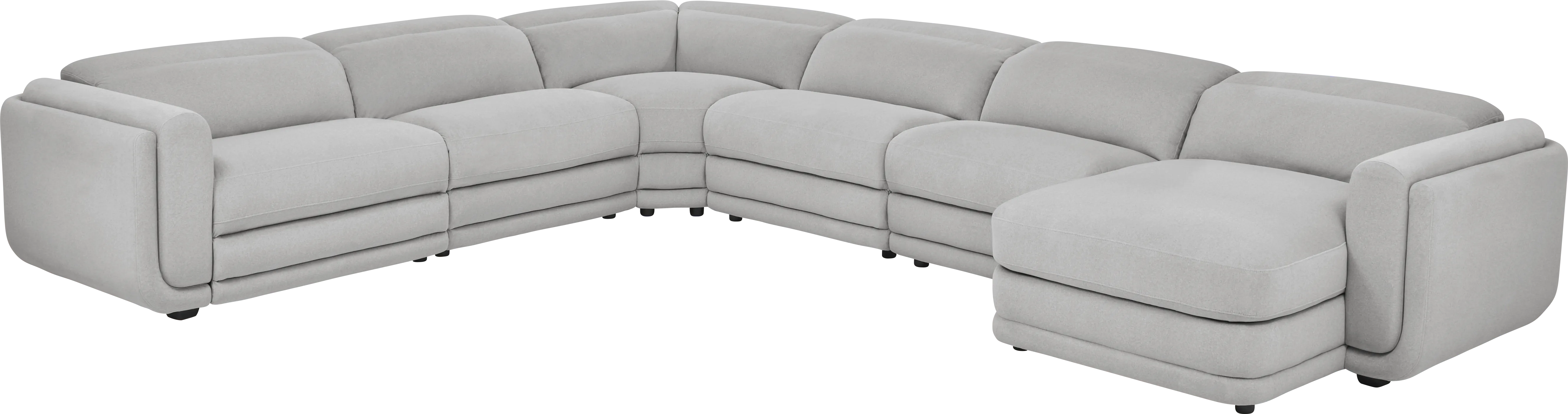 Dillon Smoke 6 Pc Dual Power Reclining Sectional - Thumbnail - Image 1