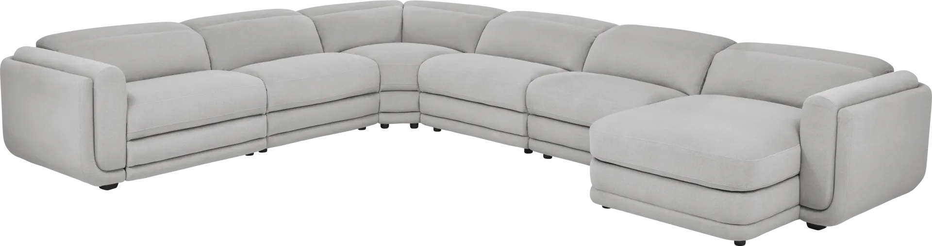 Dillon Smoke 6 Pc Dual Power Reclining Sectional - Image 1