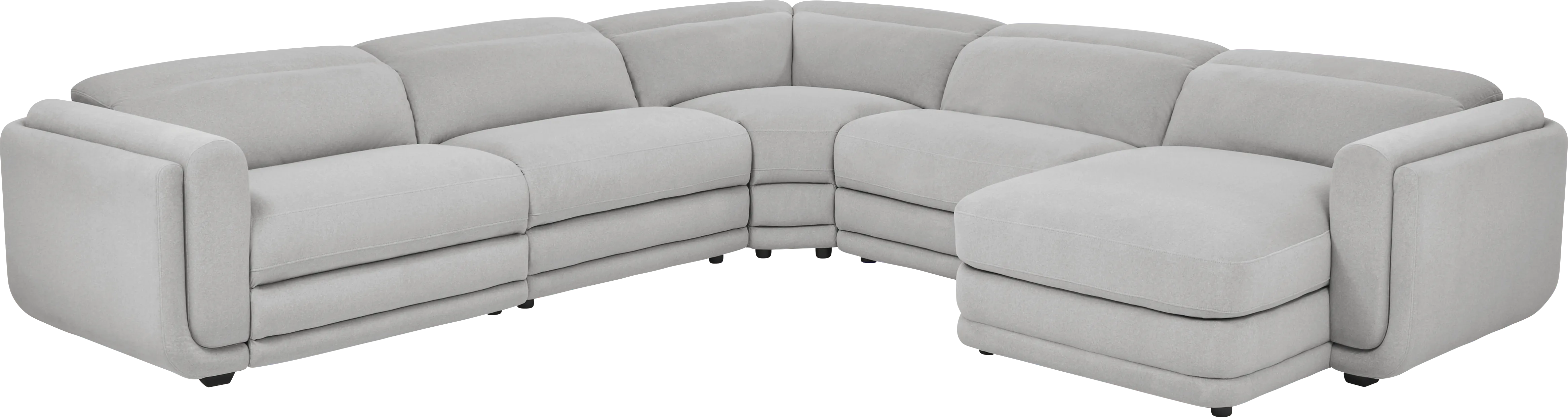 Dillon Smoke 5 Pc Dual Power Reclining Sectional - Thumbnail - Image 1