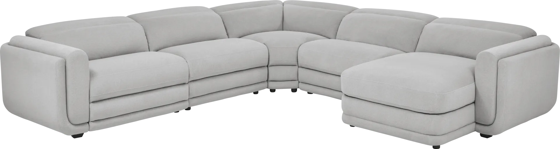 Dillon Smoke 5 Pc Dual Power Reclining Sectional - Image 1