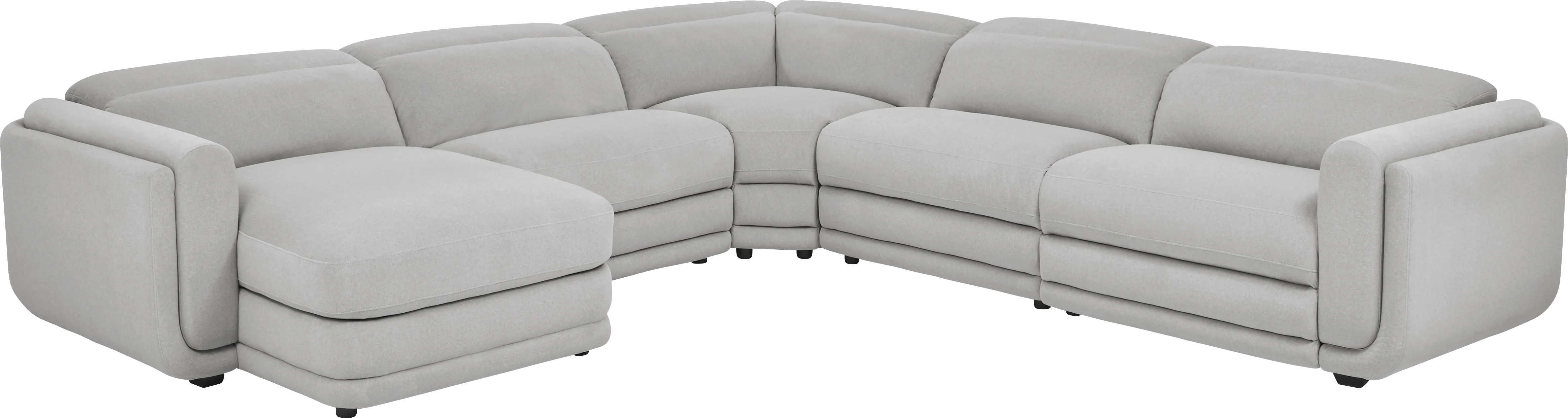 Dillon Smoke 5 Pc Dual Power Reclining Sectional - Thumbnail - Image 1