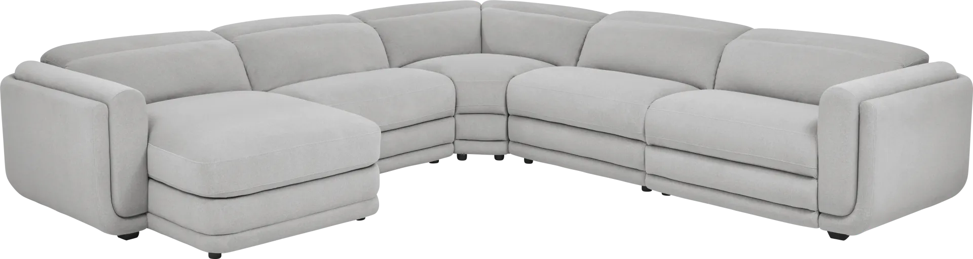 Dillon Smoke 5 Pc Dual Power Reclining Sectional - Image 1