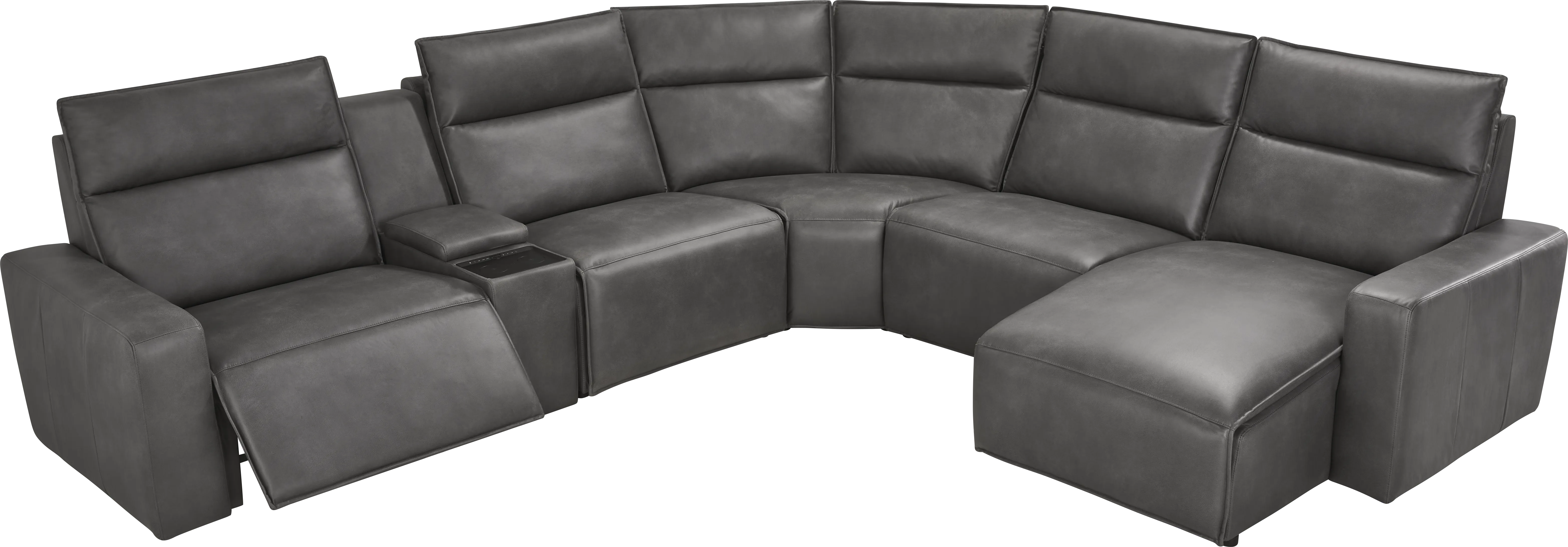 Charcoal 6 Pc Dual Power Reclining ModularTwo - Thumbnail - Image 1