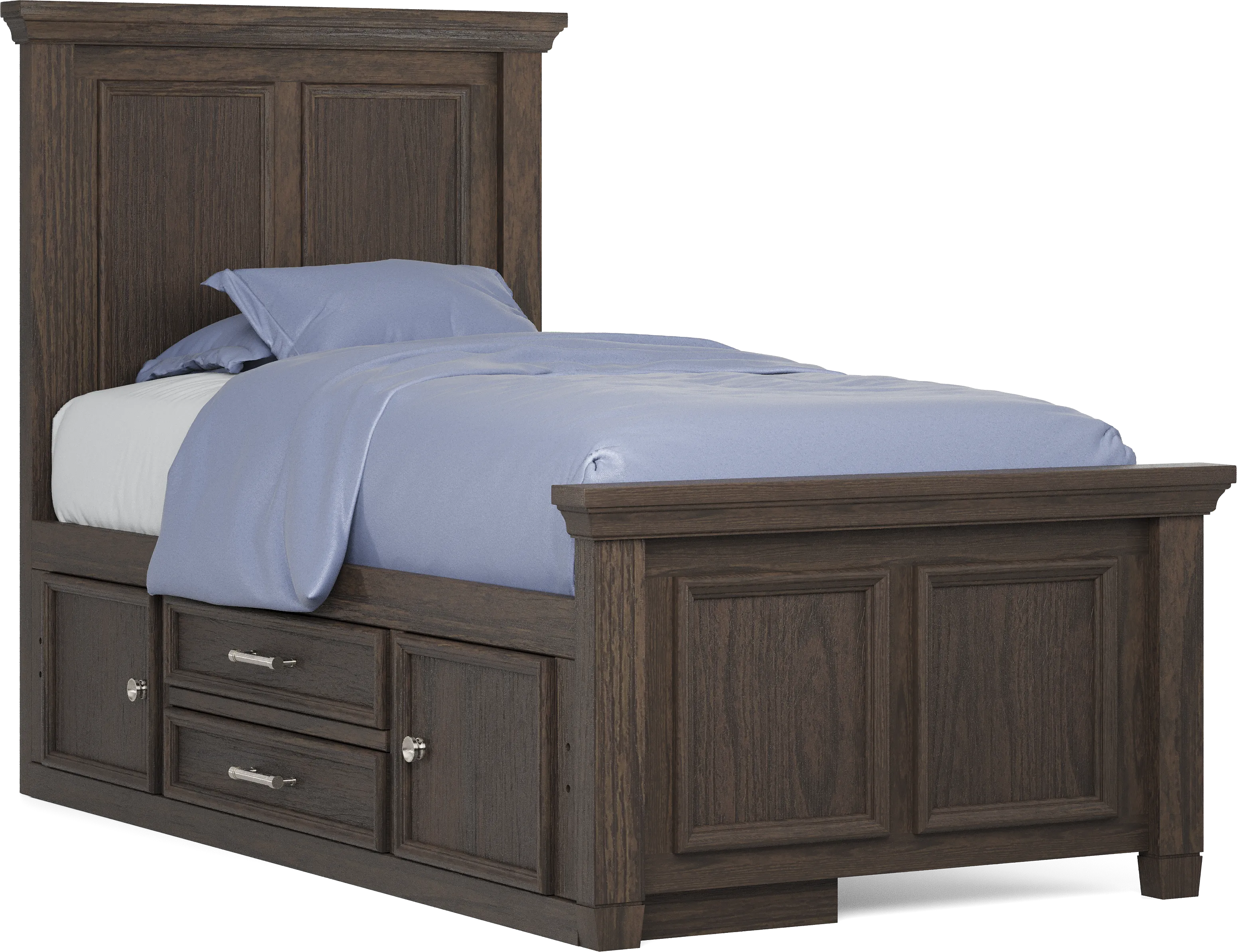 Kids Canyon Lake Java Twin Panel Bedroom with Storage Side Rail - Thumbnail - Image 2