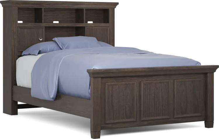 full bookcase bed