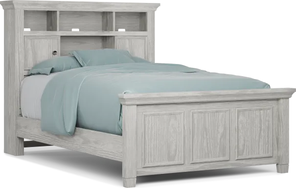 Kids Canyon Lake Ash Gray Full Bookcase Bed