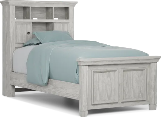 Kids Canyon Lake Ash Gray Twin Bookcase Bed