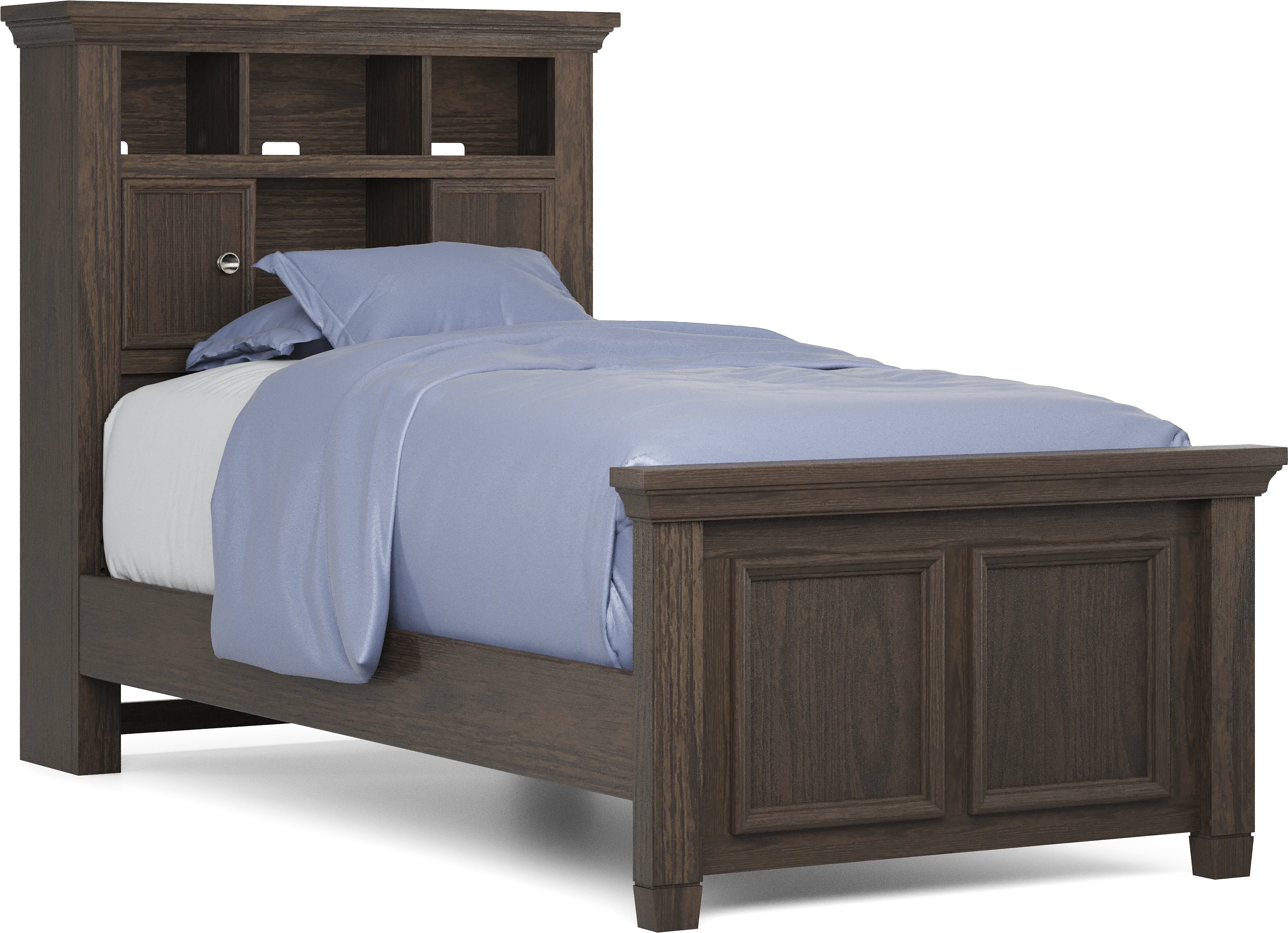 Kids Canyon Lake Java Twin Bookcase Bed - Thumbnail - Image 1