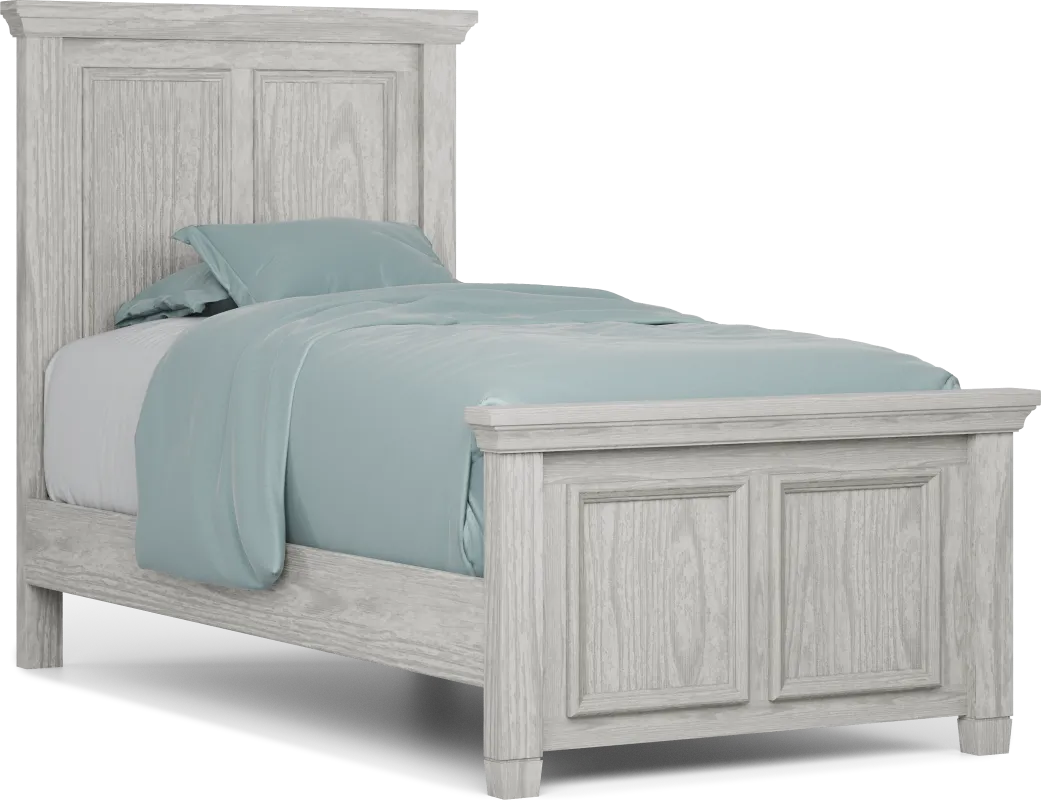 Kids Canyon Lake Ash Gray Twin Panel Bed