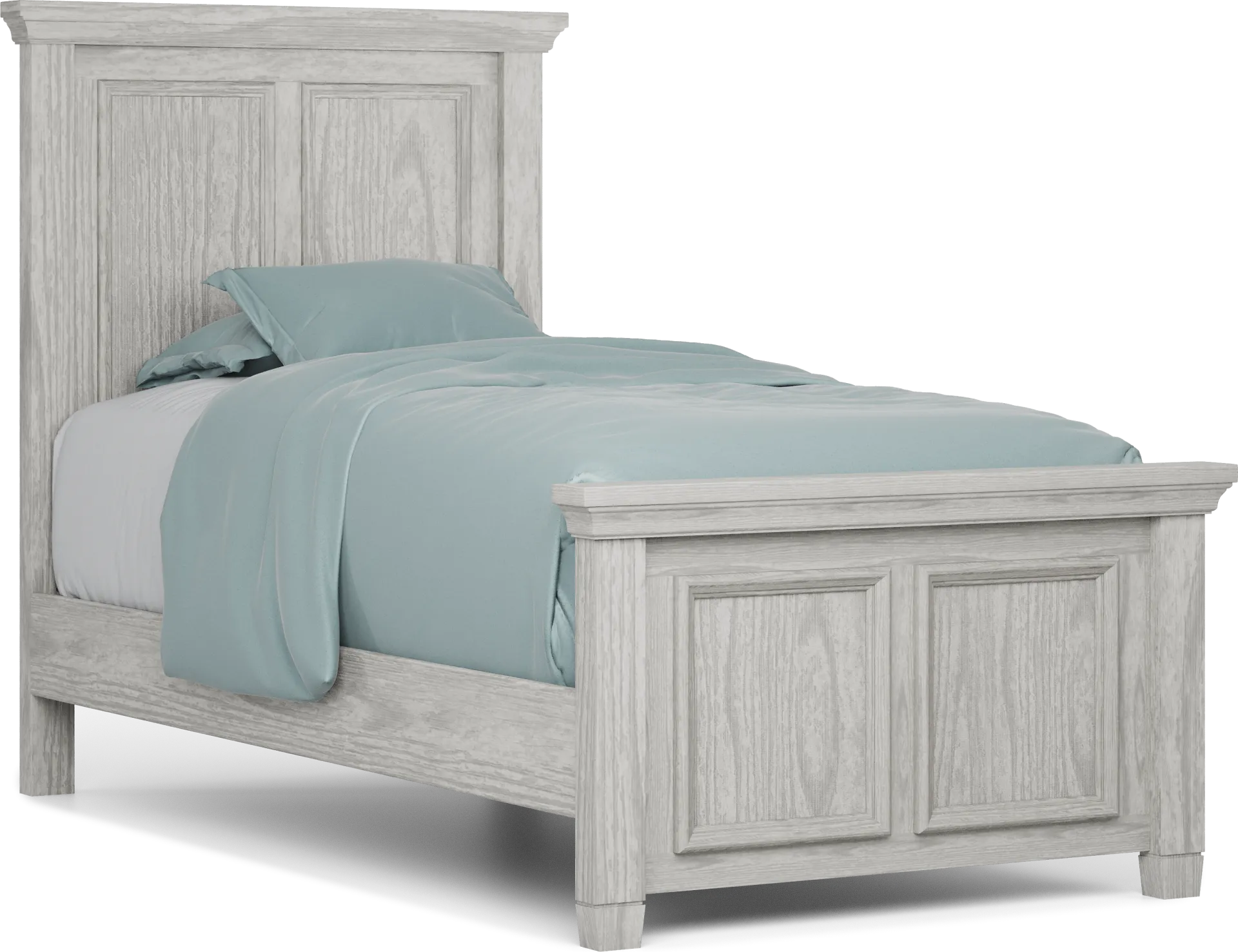 Kids Canyon Lake Ash Gray Twin Panel Bed - Image 1